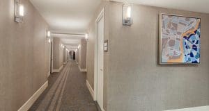 A picture of the rooms with carpet on the floor