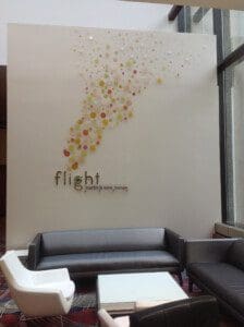 A picture of the flight martini and wine lounge