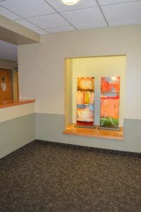 Colorful painting art fixed on the wall